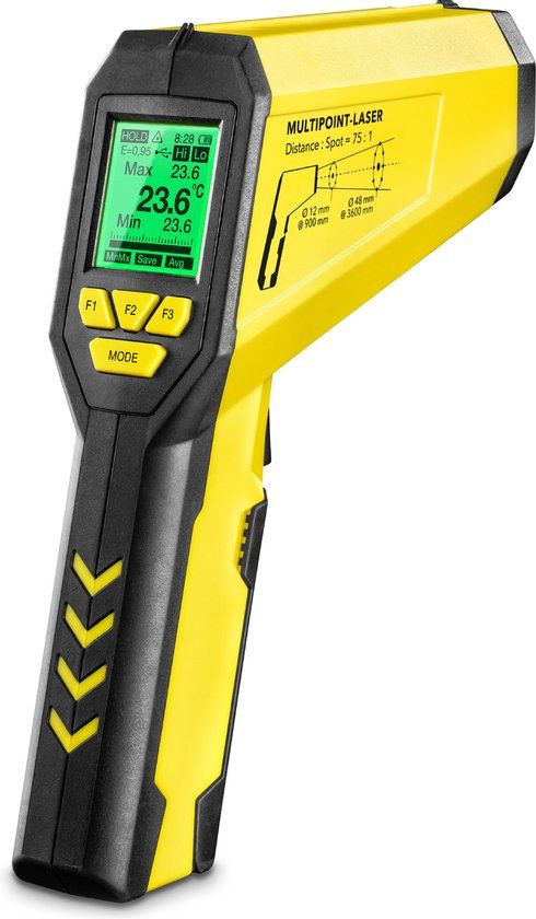Trotec Pyrometer / Infrarood-Thermometer TP10 multipunt-laser