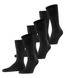 FALKE Tiago 3-Pack eenkleurig fil d'Ecosse katoen multipack sokken heren zwart - maat 39-40