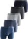 Next Heren Set van 5 Katoenrijke Boxershorts - Blauw/Grijs/Zwart