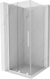 Mexen Velar L cabine de douche coulissante 110 x 110 cm, transparent, blanc
