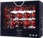 Decoris kerstballen mix - 42 Stuks - Glas - Rood