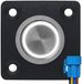 ProRide Interrupteur à pression en métal Panneau encastrable 12V ON-OFF - 22mm - avec câble de connexion - 12V/24V - Indicateur LED Blanc