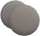 vidaXL - Coussin d'assise - 2 pièces - Tissu - Taupe - Ø80 x 29 cm