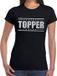 Bellatio Decorations Shoppartners Bv Zwart Topper shirt in zilveren glitter letters dames - Toppers dresscode kleding XXL