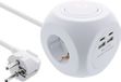 InLine stekkerdoos | 3 contacten | USB-A + USB-C | wit | 2 meter