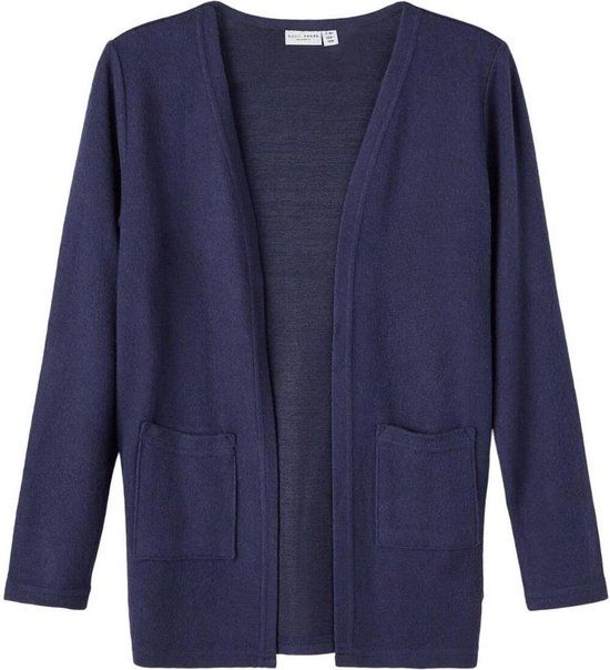 Name It Vest Nkfvicti Ls Knit Card L Noos - Dark Sapphire - Maat 92