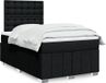 Maison Exclusive - Sommier à lattes de lit avec matelas noir 120x190 cm tissu
