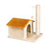 CAT&RINA Krabpaal en huis met stam voor katten, afmetingen: 48 x 30 x 52 cm