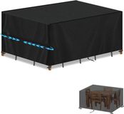 Tapis de table imperméable pour meubles de jardin - Protection UV - Tissu Oxford - 130 x 90 x 80 cm