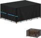 Tapis de table imperméable pour meubles de jardin - Protection UV - Tissu Oxford - 130 x 90 x 80 cm