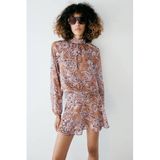 Mango Korte Jurk met Print - Meerkleurig
