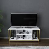 Hanah Home Glamorous tv-standaard, wit en goud