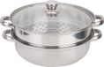Shenzhen Haorui Industrial Technology Co., Ltd. Set de cuisson vapeur 27cm - Acier inoxydable - Double cuiseur vapeur - Design poreux - Cuiseur vapeur pour légumes - Cuisine maison