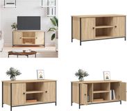 vidaXL Tv-meubel 100x40x50 cm bewerkt hout sonoma eikenkleurig