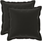 vidaXL Kussensloop 2 st houten zwart 45 x 45 cm polyester