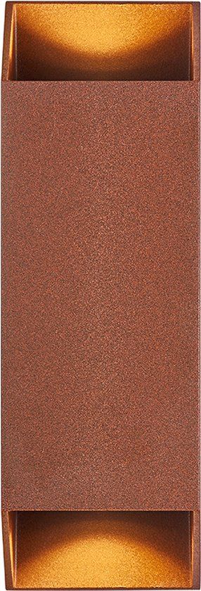 Nordlux Nico Square 22 Outdoor Wandlamp - Roestkleurig - GU10