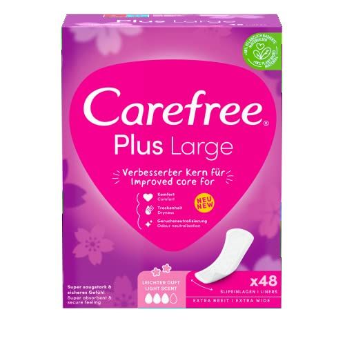 Carefree Plus Large Inlegkruisjes - Licht Parfum - 48 Stuks