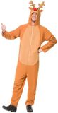 Reindeer Smiffy Rendier Kostuum Onesie Heren Maat M