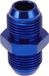 Allecto plus - Aluminium Brandstofleiding Connector AN10-AN10, Blauw, Male Flare Reducer Adapter, Hoogwaardige Kwaliteit