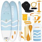 HUIIKE SUP Board - Opblaasbaar Paddle Board met Accessoires, Peddel, Vinnen, Pomp - Stand Up Paddle met Hoge Stabiliteit - 305 x 84 x 15 cm - Max. 130 kg