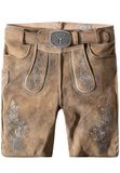 STOCKERPOINT Klederdracht broek 'Girgl' lichtbruin / mosterd / zilver