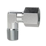 Riegler Hoekschroefverbinding, R 1/8 a., buisbuiten-Ø 4 mm, PN bar 100, SW1 10, SW2 9, verzinkt staal