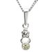 InCollections Dameshanger 925/000 sterling zilver met zirkonia limoen inclusief pantserketting verstelbaar 36-38 cm 7320200003401