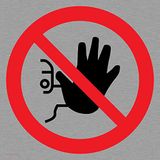Viking Signs PA34-S40-MS "No Access - Symbol Only" Sign, Marine Grade roestvrij staal, 400 mm H x 400 mm W