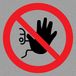 Viking Signs PA34-S40-MS "No Access - Symbol Only" Sign, Marine Grade roestvrij staal, 400 mm H x 400 mm W