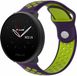 Strap-it Bracelet de montre connectée en silicone - Convient pour Polar Ignite 2 - Violet/Vert