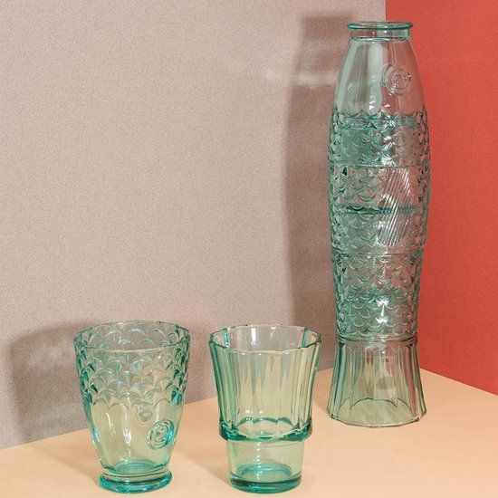 DOIY Koifish Glazenset - Mint - 4 stuks
