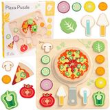 Classic World Houten Speelgoed Vormenpuzzel Pizza 22 stuks Educatief