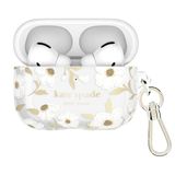 Kate Spade New York Beschermhoes voor AirPods Pro 3 met sleutelhanger, ringclip, Sunshine Floral, compatibel met AirPods 3e generatie