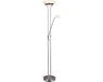 BES LED Trion Orsan Vloerlamp - 31W - Warm Wit 3000K - Dimbaar - Rond - Mat Nikkel - Aluminium