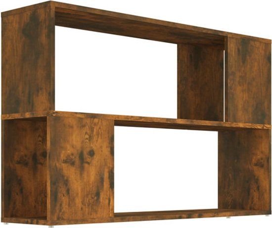 vidaXL Boekenkast 100x24x63 cm bewerkt hout gerookt eikenkleurig
