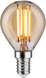 Paulmann 1879 Filament 230 V 3-Step-Dim LED-kogellamp E14 3 Step Dim 450lm 4,9W 1800K dimbaar Goud