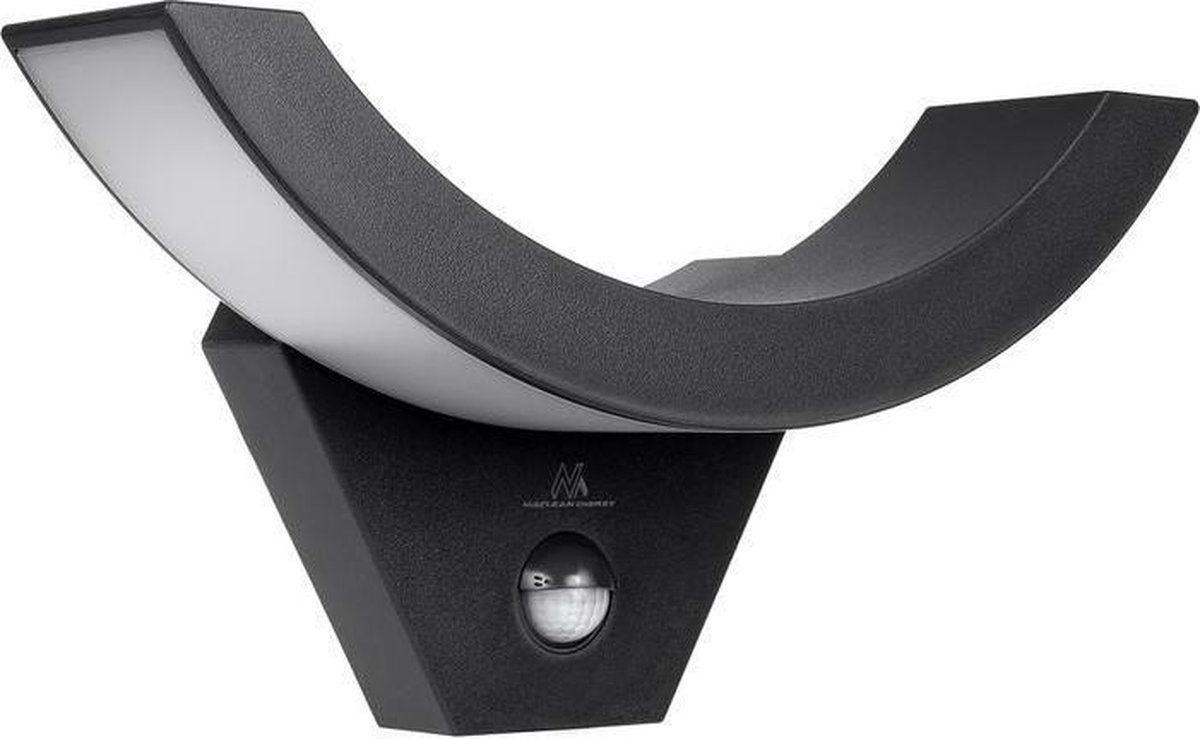 ABC-LED LED wandlamp - Met schemer- en bewegingssensor - 800 Lumen - Zwart