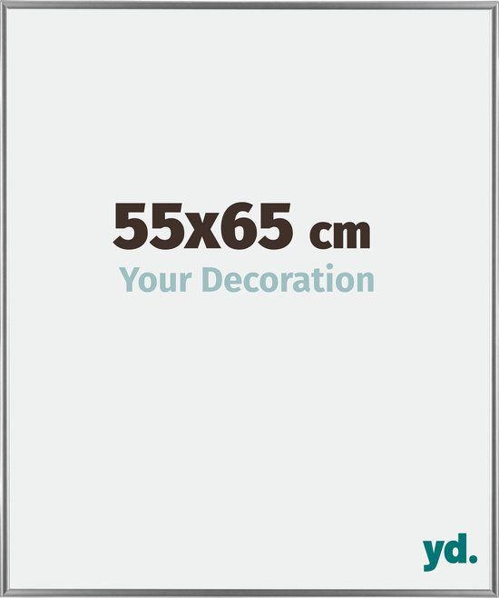 Fotolijst 55x65 cm - Kunststof - Zilver Hoogglans - Evry