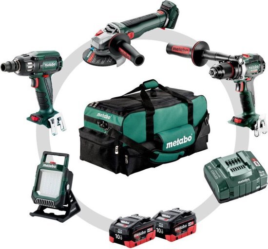 Metabo Comboset 4.3.2 | 4 machines | 18V | 2 x 10,0Ah LiHD + lader | In Gereedschapstas - 685209000