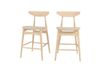 Lot de 2 chaises pour îlot central 63,5 cm en tissu beige et bois
