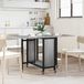 Prolenta Maison Exclusive Table pliante de salle à manger, modèle exclusif, sur roulettes, dimensions : 130 x 80 x 76,5 cm, structure en acier, plateau en bois composite