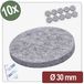 Quadrios 26SA105 Patins en feutre auto-adhésifs, Rond Gris (Ø x h) 30 mm x 4 mm 10 pièce(s) Package