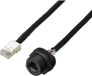 Tru Components RJ45-bus voor montage aan de achterkant met draad IP67 (schroefdraad), kabel CAT5e, 0,5 m