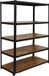 Merkloos Relaxdays Stellingkast - 500 kg - 200x120x60 cm - Industrieel - Zwart/Bruin