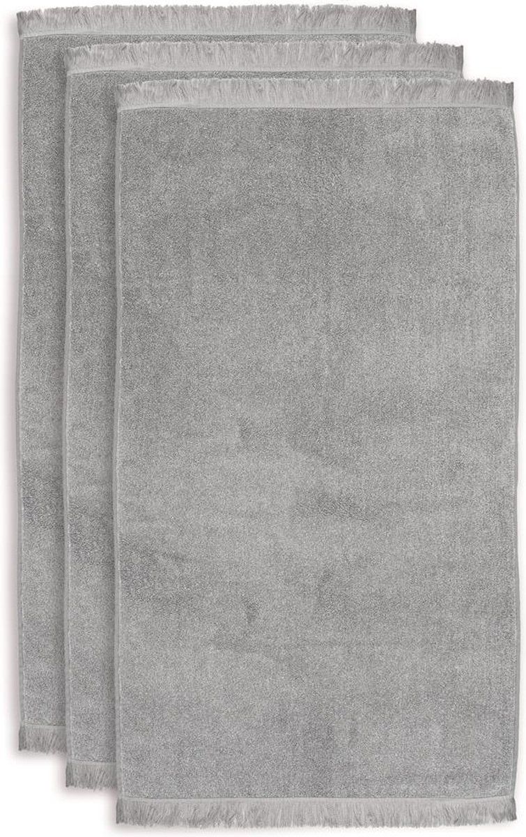 Vtwonen Groove set a 3 douchehanddoeken - Antraciet - 60 x 110 cm set van 3