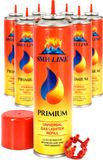 SMH LINE® Aansteker Gas - Butaangas voor Aansteker - 6x 300ML - Universeel - Incl. 5 Vulnippels