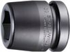 Stahlwille 1" Slagdop 75mm 6-kant Kort