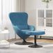 vidaXL Egg Chair with Footstool Blue Velvet