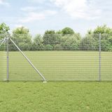 vidaXL Gelast draadhek met grondpennen 10 x 1 m gegalvaniseerd staal