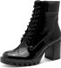 Tamaris - Dames - Laarzen - Biker boots - Zwart Patent - Maat 40